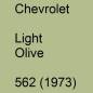 Preview: Chevrolet, Light Olive, 562 (1973).